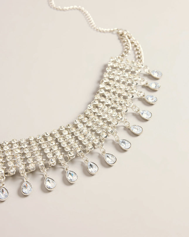 Drama Drop Rhinestone Choker Necklace
