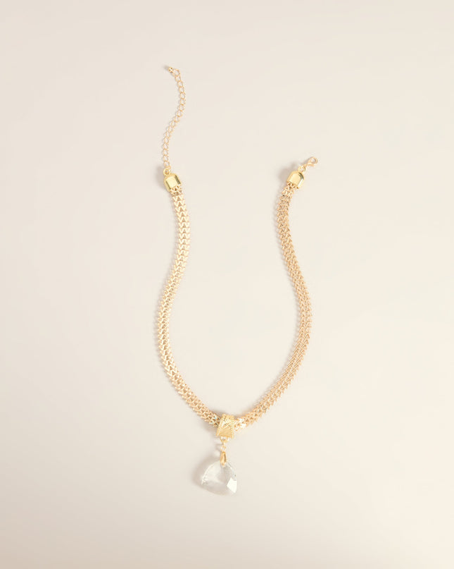 Sleek Statement Stone Pendant Necklace