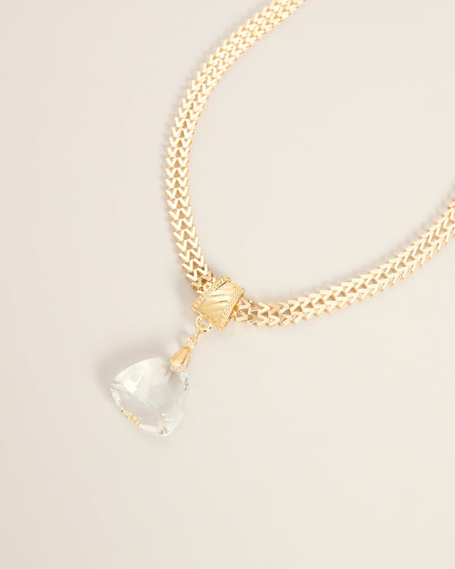 Sleek Statement Stone Pendant Necklace