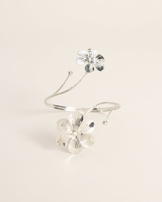 Polished Bloom Wrap Flower Arm Cuff