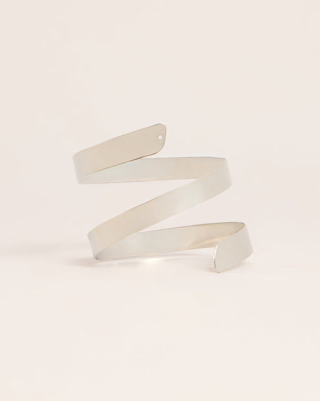 Sculptural Drama Spiral Arm Cuff