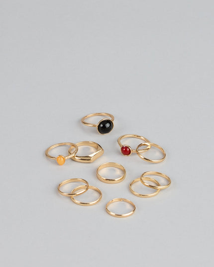 Stacked And Ready Stone Ring Set