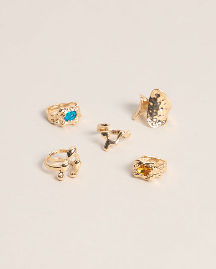 More Is More Five-Piece Ring Set