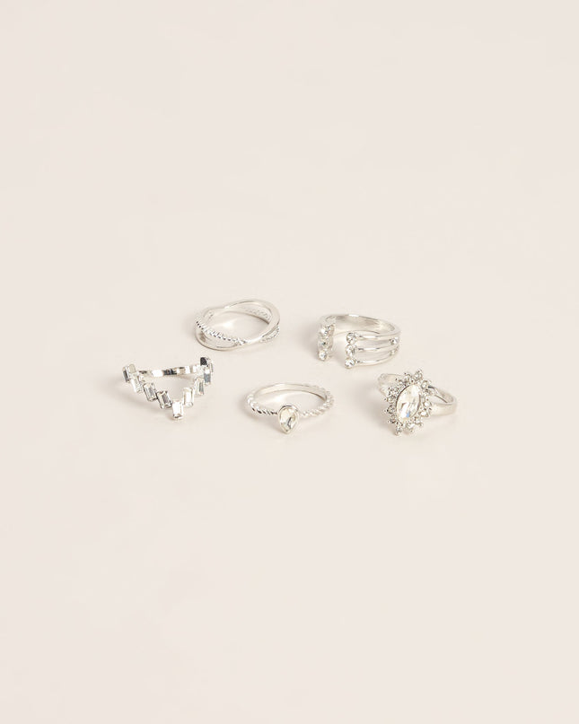 Mix And Match Five-Piece Ring Set
