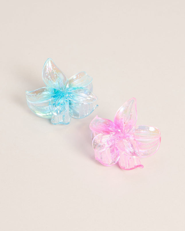 Cute Catch Flower Two Pack Hair Clips