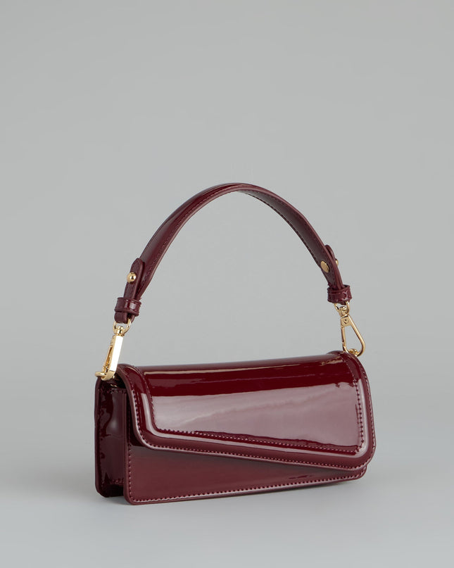 Modern Edge Patent Shoulder Bag