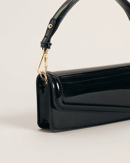 Modern Edge Patent Shoulder Bag