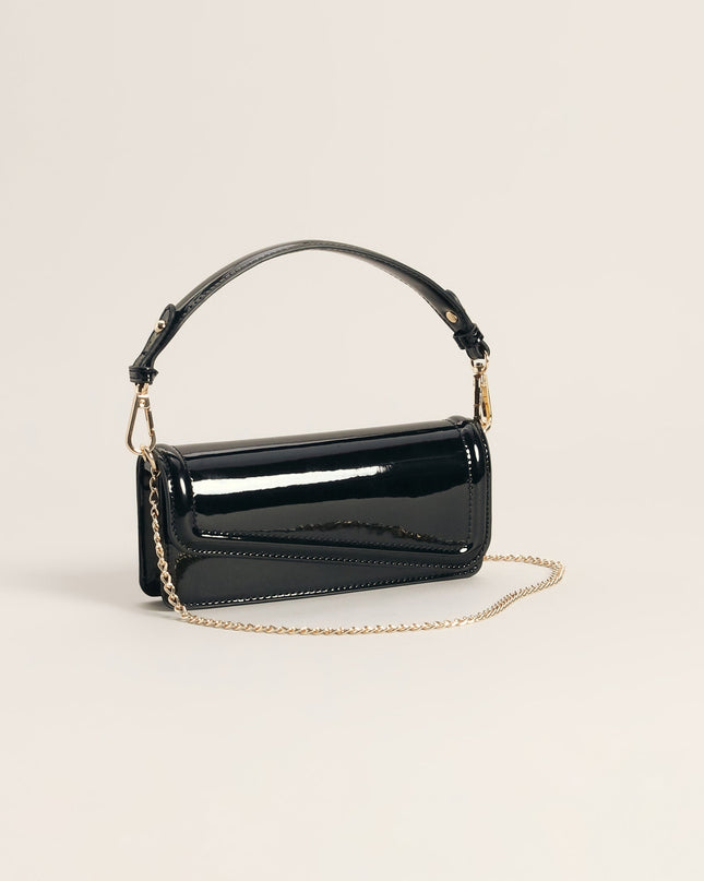 Modern Edge Patent Shoulder Bag