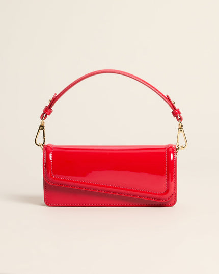 Modern Edge Patent Shoulder Bag