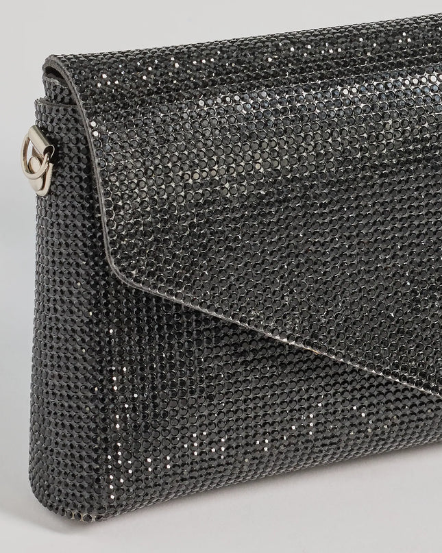 Sparkle Effect Rhinestone Crossbody Purse