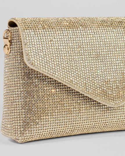 Sparkle Effect Rhinestone Crossbody Purse