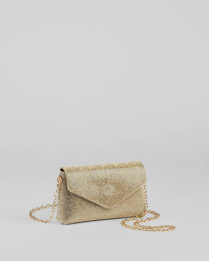 Sparkle Effect Rhinestone Crossbody Purse