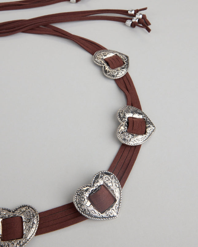 Wild Affair Heart Concho String Belt