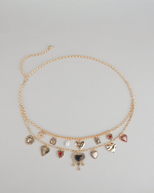 Heart Collector Layered Charm Belt