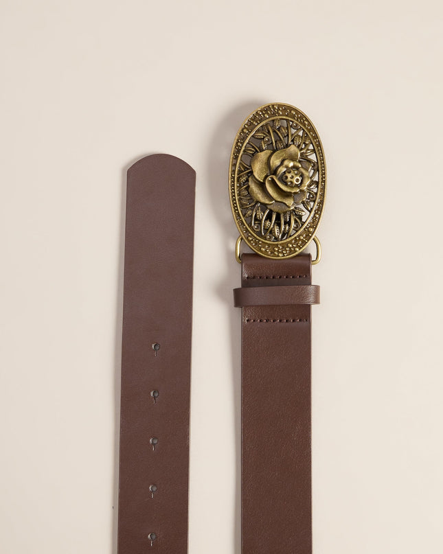 Rose Rodeo Vintage Floral Buckle Belt