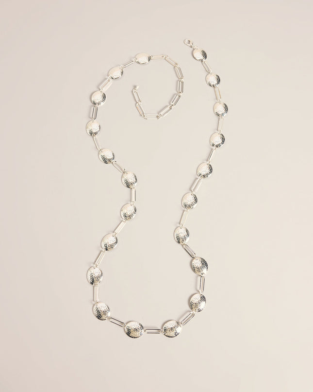 Linked Up Hammered Disc Chain Belt
