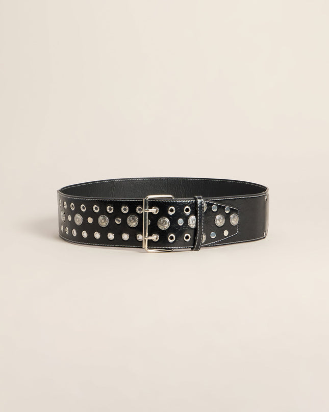 Rule Breaker Studded Wide Buckle Belt