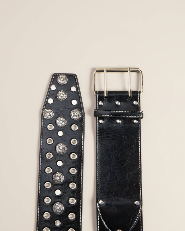 Rule Breaker Studded Wide Buckle Belt