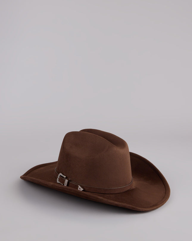 Glam Western Vibe Rhinestone Buckle Strap Cowboy Hat