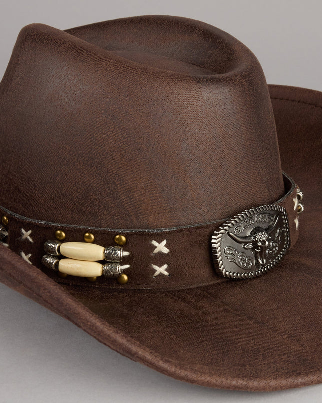 Desert Daydream Faux Leather Cowboy Hat