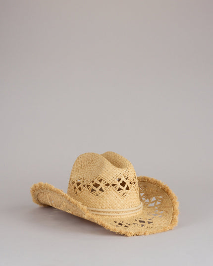 Sunlit Fringe Straw Cowboy Hat