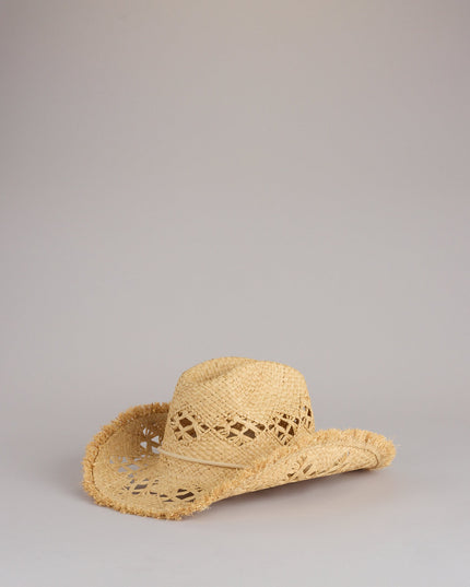Sunlit Fringe Straw Cowboy Hat