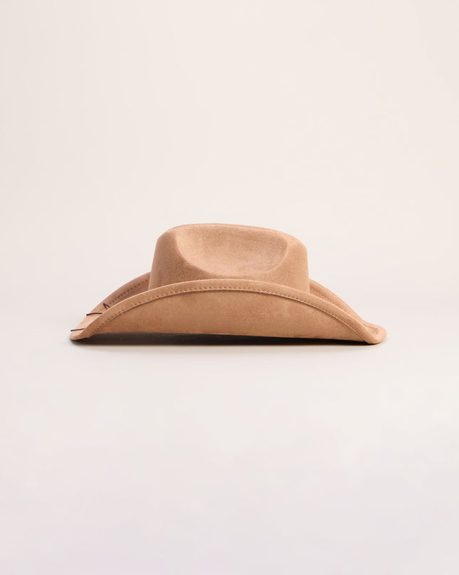 Desert Detail Faux Suede Cowboy Hat