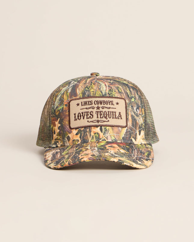 Cowboys And Tequila Camo Trucker Hat