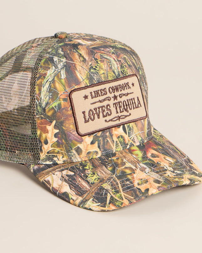 Cowboys And Tequila Camo Trucker Hat
