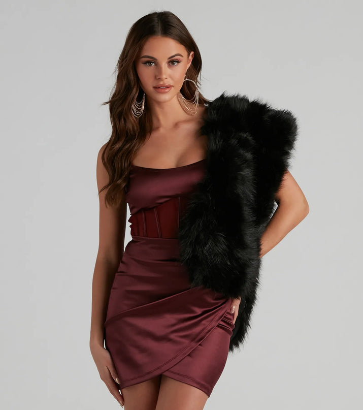 This black piece brings trend-right energy to the Ms. Diva Faux Fur Shawl, perfect for 2026 outfits that stand out.