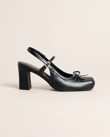 En Pointe Bow Slingback Heels
