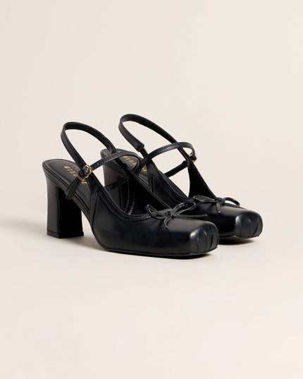 En Pointe Bow Slingback Heels