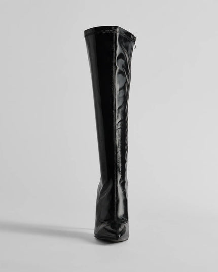 Major Strut Faux Leather Knee-High Stiletto Boots