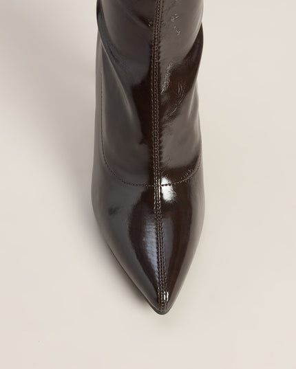 Sleek Stride Faux Leather Stiletto Booties