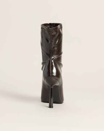 Sleek Stride Faux Leather Stiletto Booties